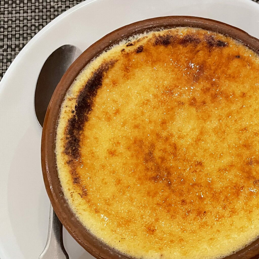 Au ptit gouter Chavignol crème brulée tonka