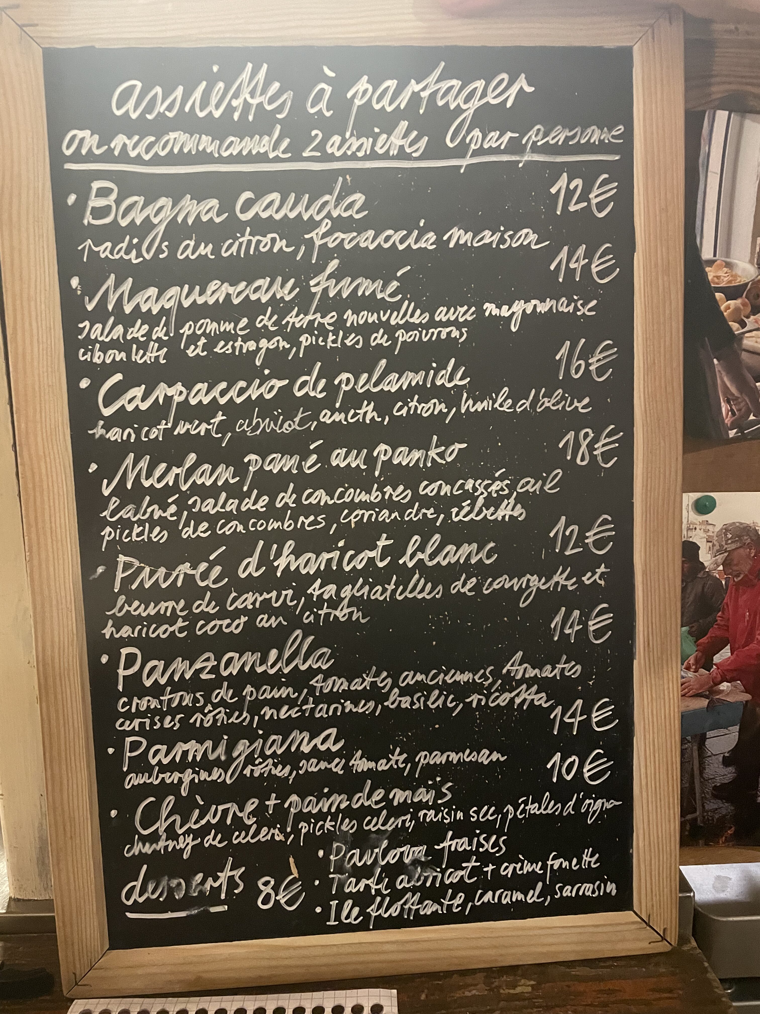 Assiettes à partager - Menu de juin 2025